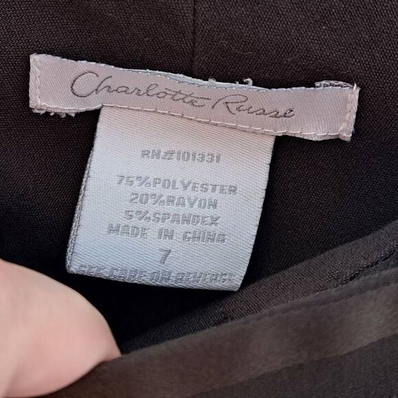 Charlotte Russe Y2K Hip Hugger Flare Pants in Brown size 7 - Picture 7 of 7